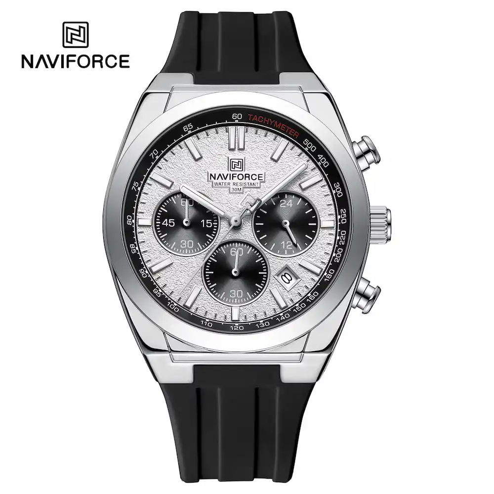 ساعت مردانه نیوی فورس Naviforce NF 8080 S/W/B