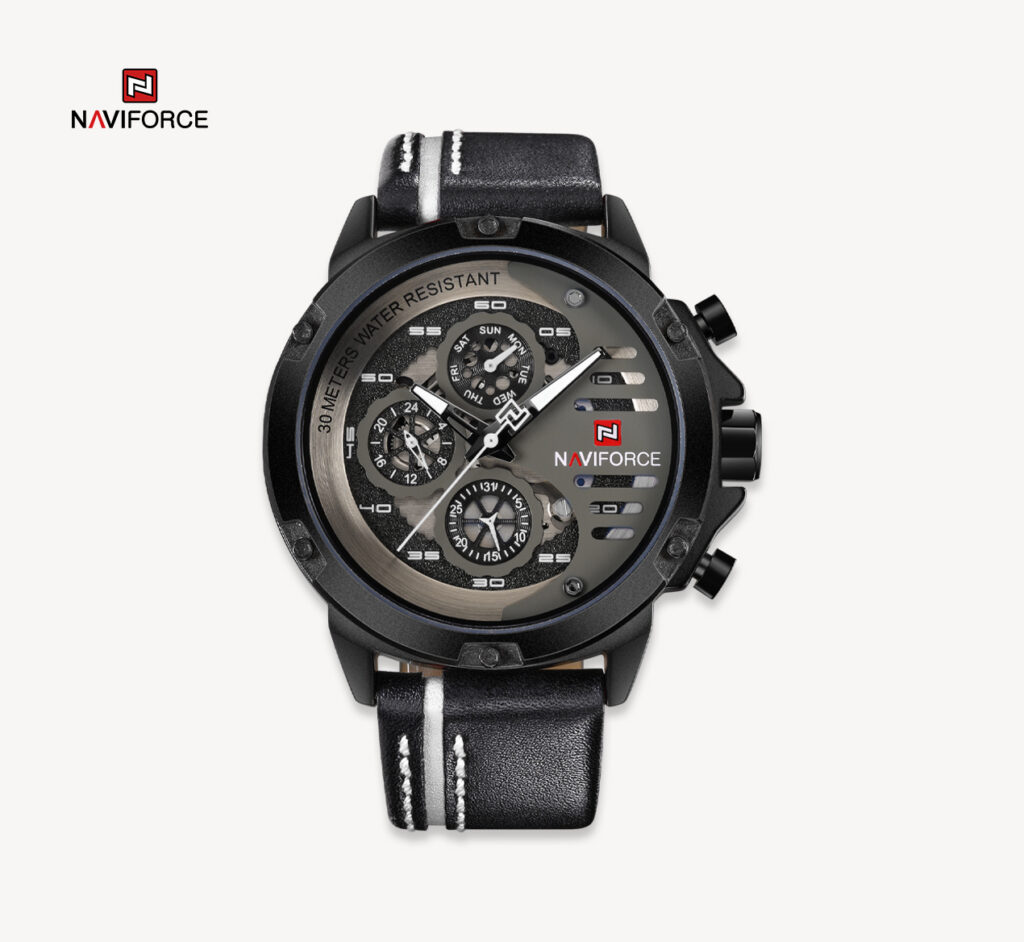 ساعت مردانه نیوی فورس مدل NAVIFORCE NF9110 B/W/B
