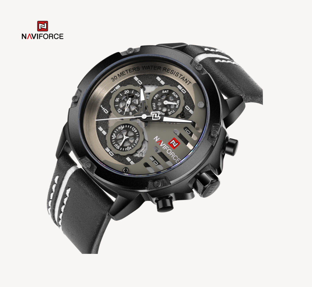 ساعت مردانه نیوی فورس مدل NAVIFORCE NF9110 B/W/B - Image 2