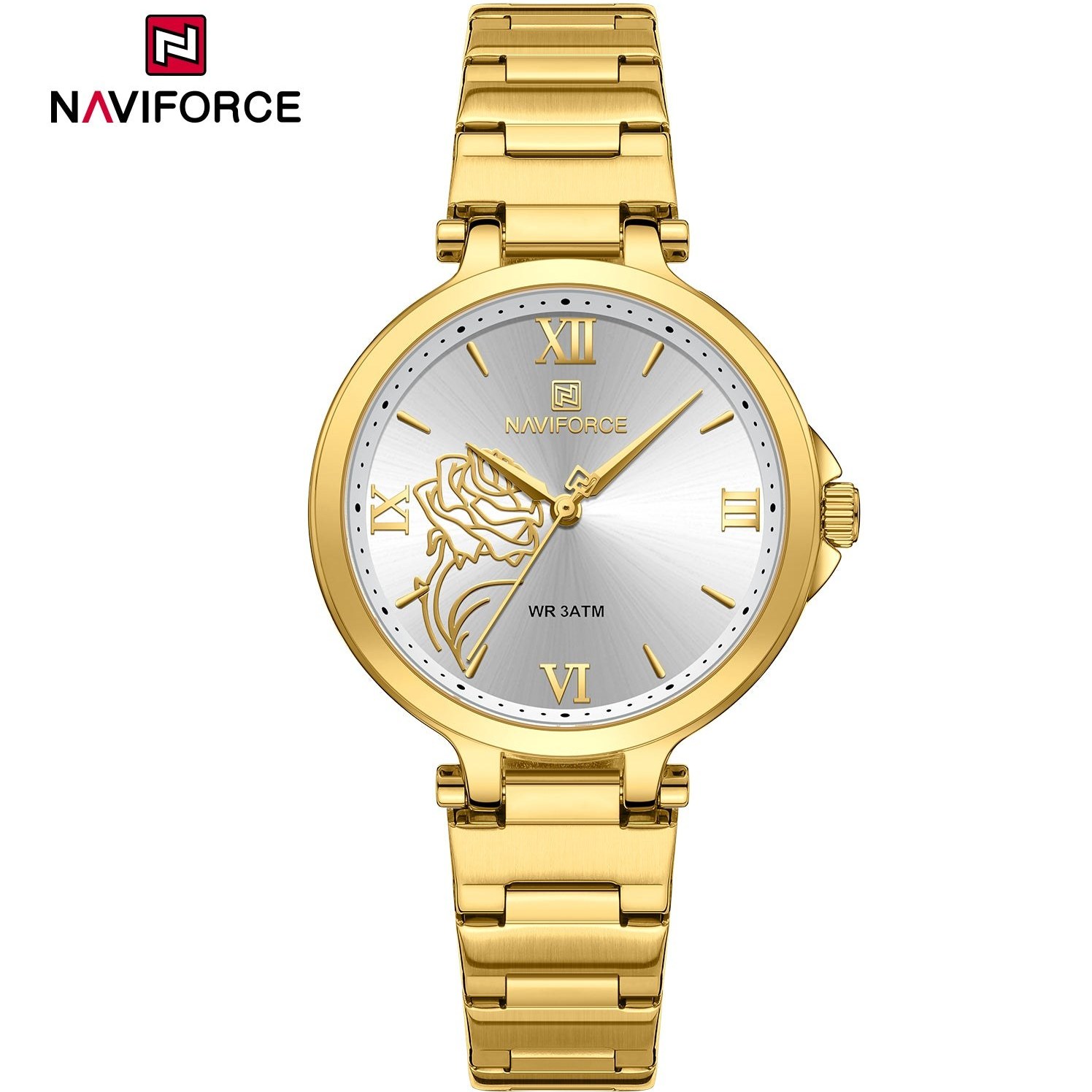 ساعت زنانه نیوی فورس Naviforce NF 5060 G/W