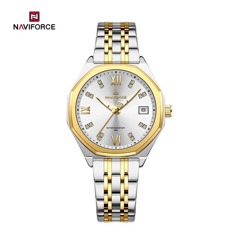 ساعت زنانه نیوی فورس Naviforce nf 5052 S/W/G