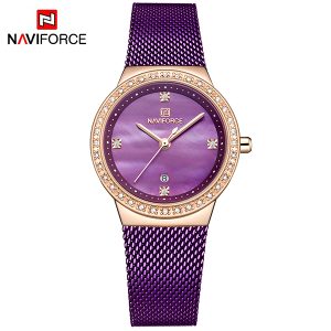 ساعت مچی زنانه نیوی فورس مدل NF 5005 PE/RG/PE
