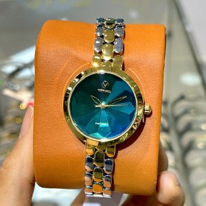 ساعت مچی زنانه ویتوریا مدل VT3417 سفید طلایی صفحه سبز