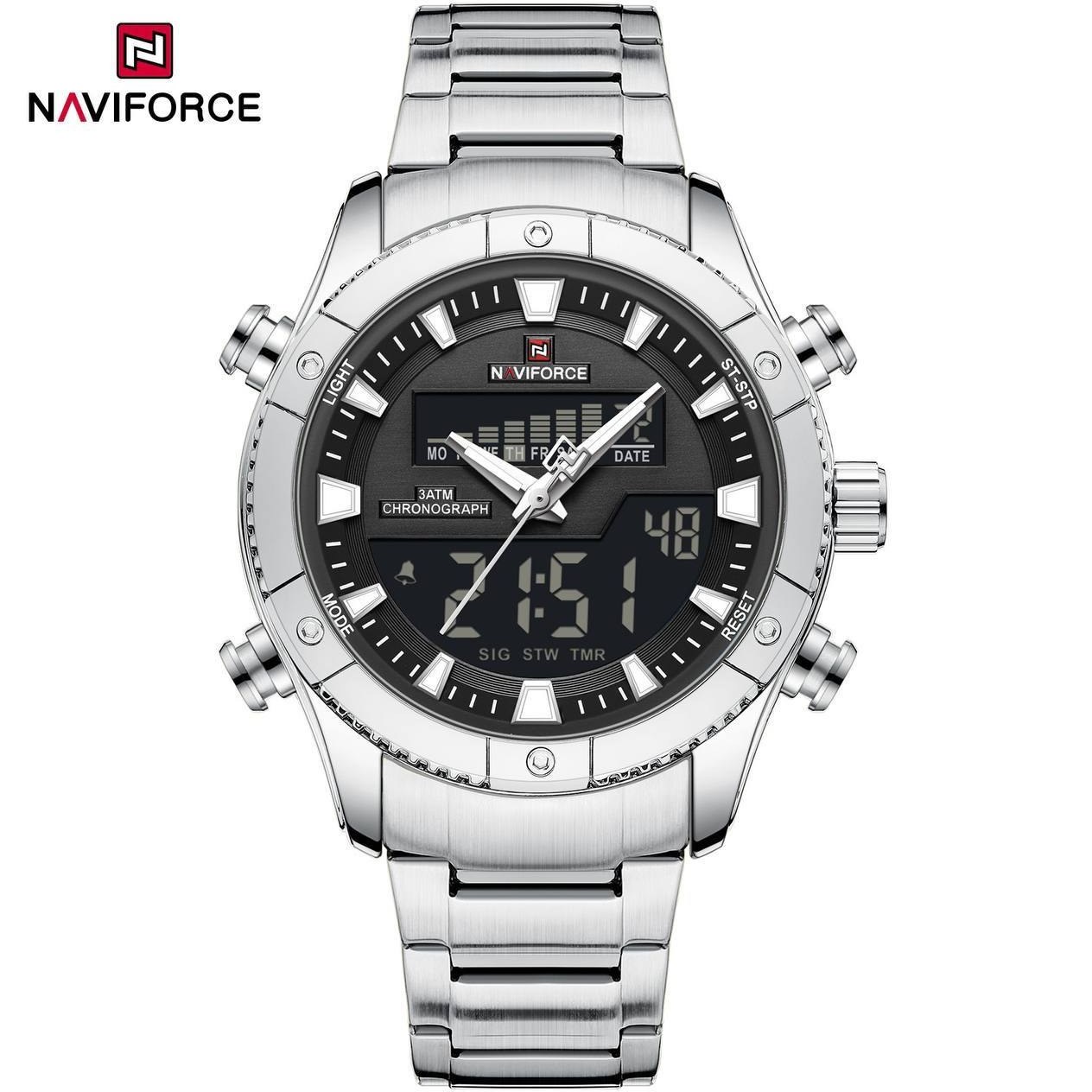 ساعت مردانه نیوی فورس دو زمانه NF 9259 S/B/S