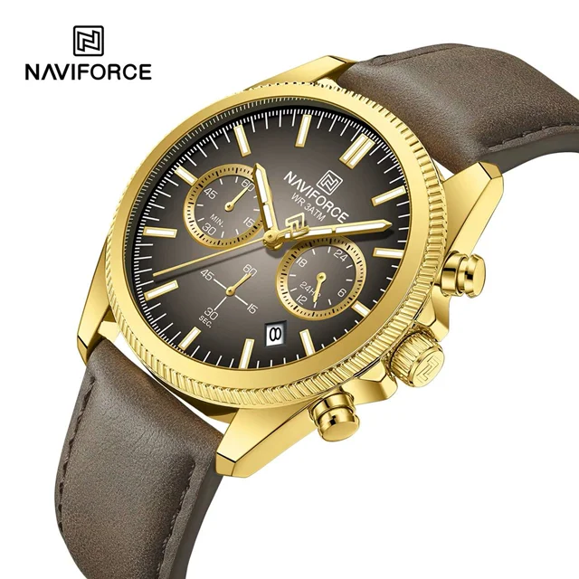 ساعت مردانه نیوی فورس Naviforce NF 8082L G/GY/D.BN