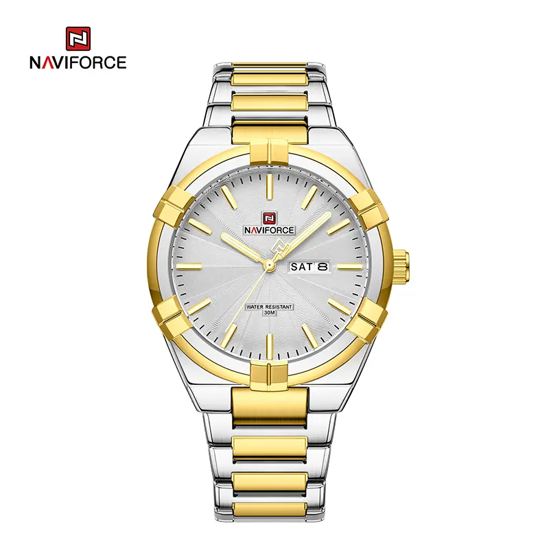 ساعت مردانه نیوی فورس Naviforce NF 9218 G/W