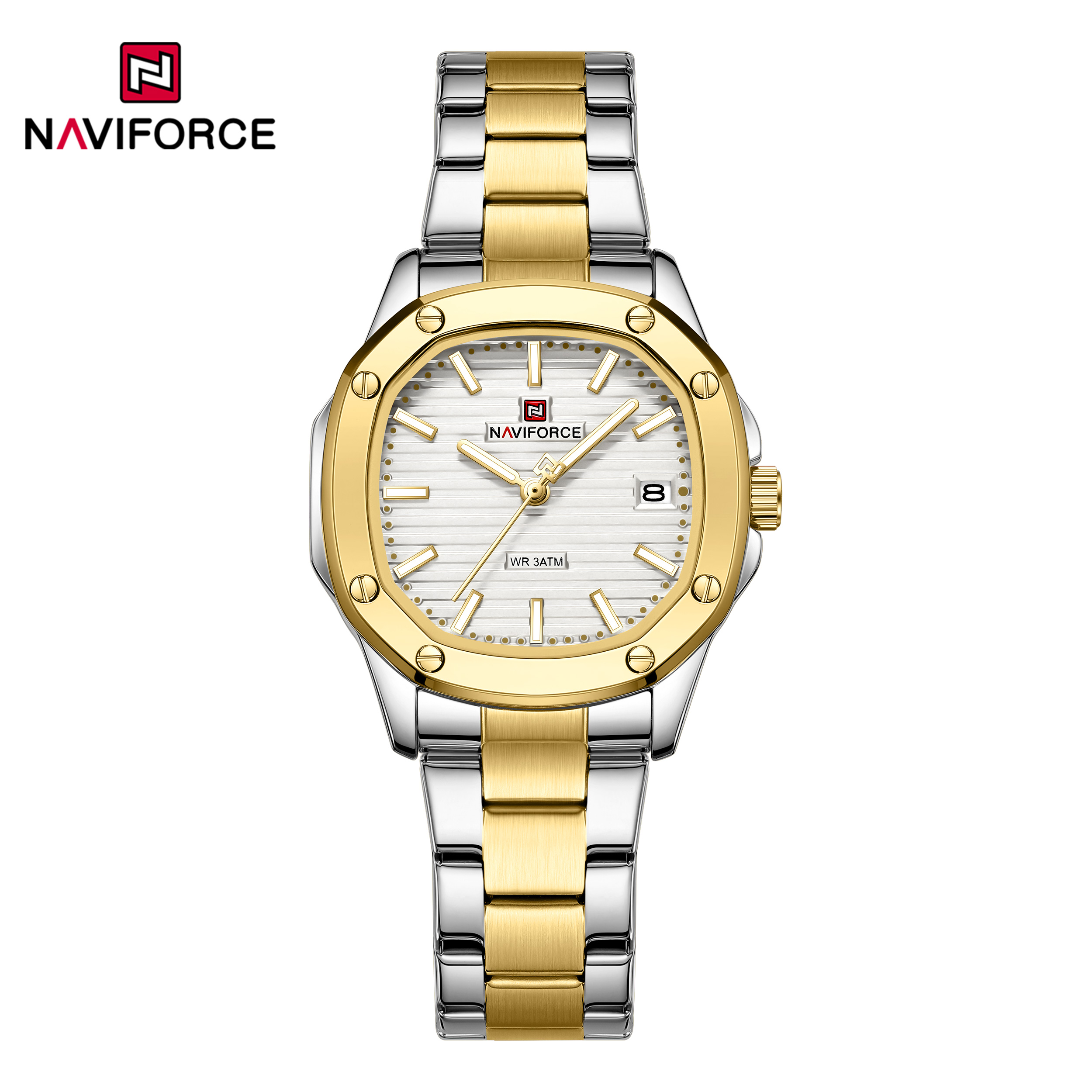 ساعت زنانه نیوی فورس Naviforce NF 5069 G/W/G